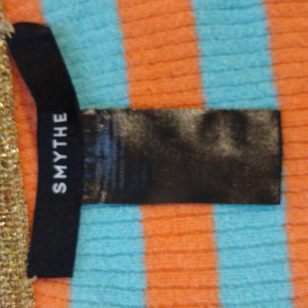 Striped Long Sleeve Top - Blue and Orange - Picture 2 of 4